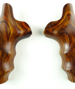 Smith and Wesson K & L-frame combat grips in Cocobolo with smooth finish, round butt.