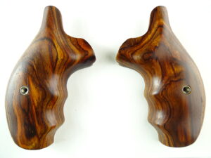Smith and Wesson K & L-frame combat grips in Cocobolo with smooth finish, round butt.