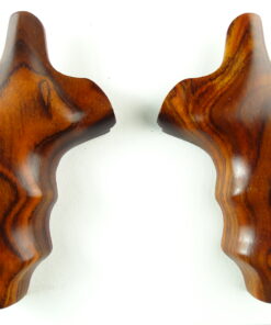 Smith and Wesson K & L-frame combat grips in Cocobolo with smooth finish, round butt.