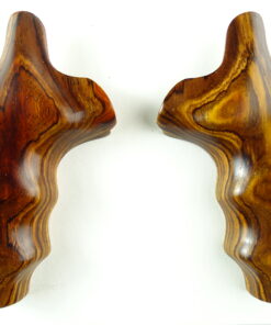 Smith and Wesson K & L-frame combat grips in Cocobolo with smooth finish, round butt.