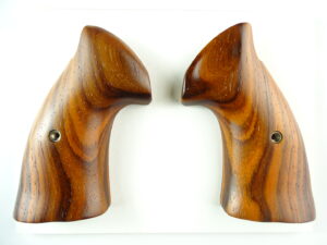Smith and Wesson K & L-frame target grips in Cocobolo with a smooth finish, square butt.