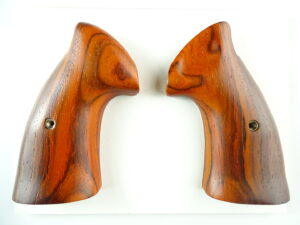 Smith and Wesson K & L-frame target grips in Cocobolo with a smooth finish, square butt.