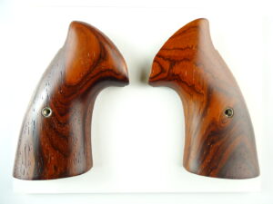 Smith and Wesson K & L-frame target grips in Cocobolo with a smooth finish, square butt.