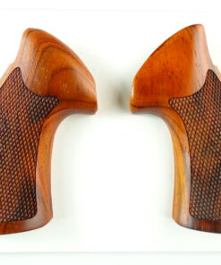 Smith and Wesson K & L-frame target grips in Cocobolo, checkered, square butt.