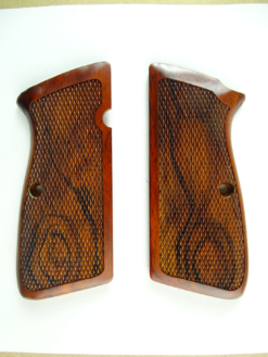 Hi-Power AAA cocobolo wood grips, checkered