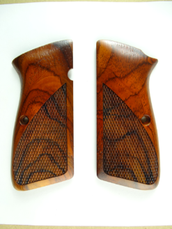Hi-Power AAA cocobolo wood grips, 1/2 checkered